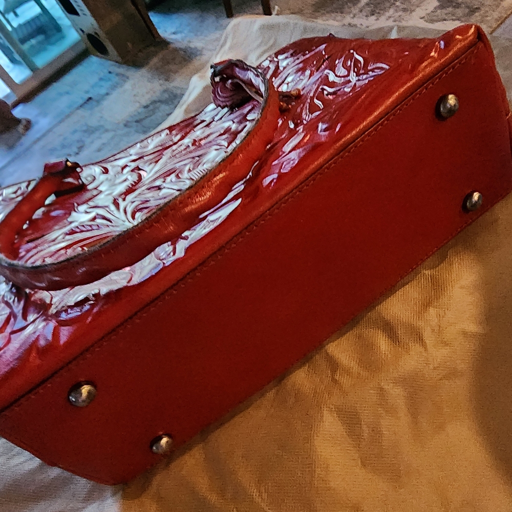 Patricia Nash Red Embossed Shoulder Bag - Picture 2 of 9